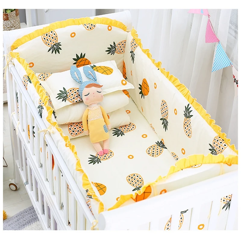 5 шт./компл. мультфильм детские Постельное белье хлопок Колыбель для