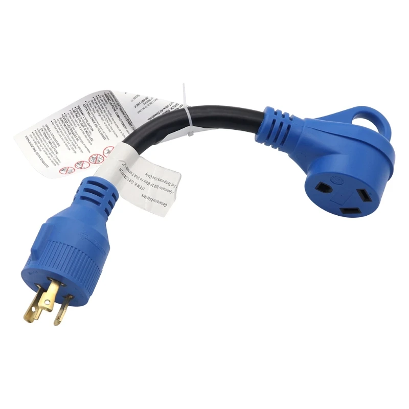 

10AWG/3 RV Generator Adapter Cord 30 Amp to 30 Amp Power Cord Adapter with Grip Handle RV Modification Tools