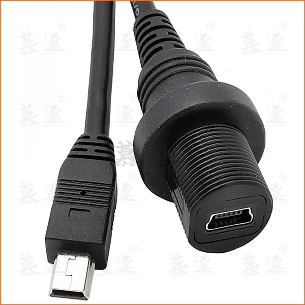 Панельный разъем Mini USB 2 0 водонепроницаемый кабель IP67 3 м 30 см кабель-удлинитель