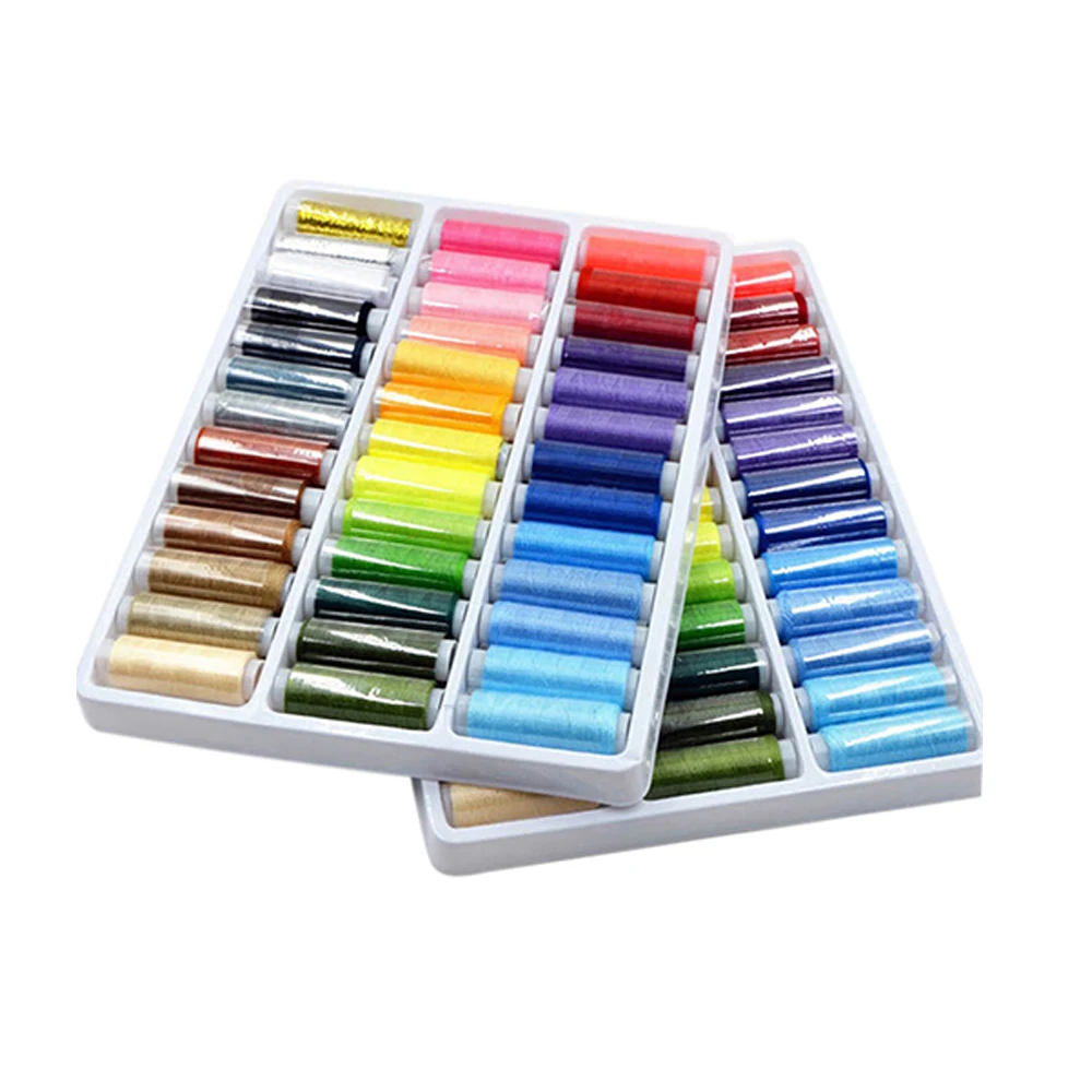 39 штук швейные нитки разноцветные Полиэстеровая рулонная машина ручная вышивка