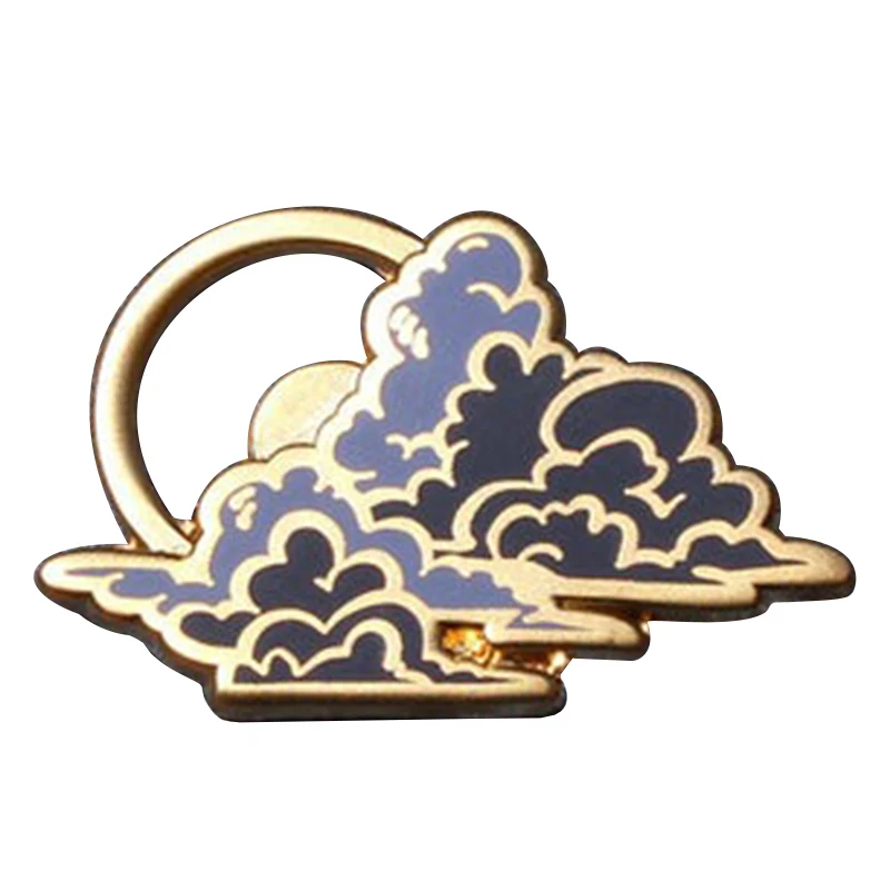 Эмалированная брошь в виде солнца после дождя с эмалью | Украшения и аксессуары