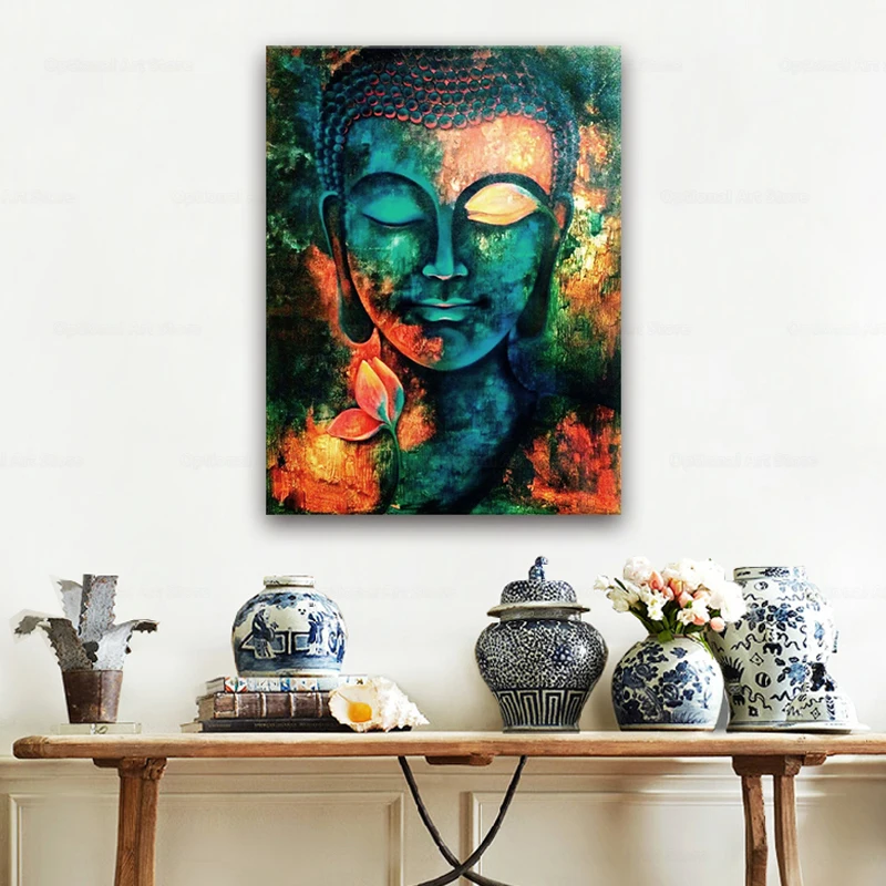 Картина на холсте с изображением бога Будды |