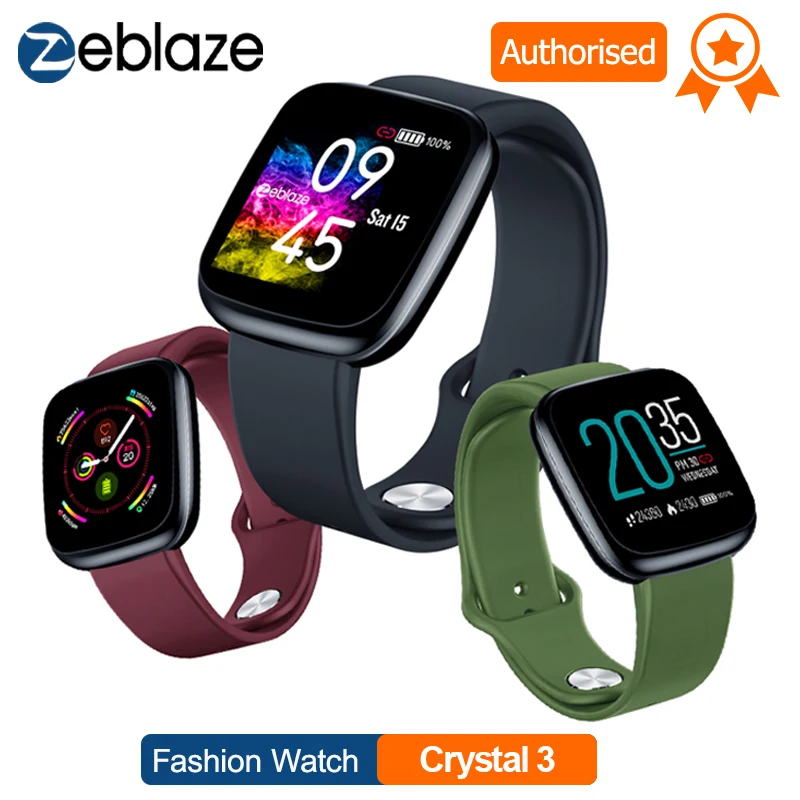 

Zeblaze Smart Watch Crystal 3 Smart Band 1.3 inch Screen Mulit Language WR IP67 Heart Rate Blood Pressure Long Battery Life IPS