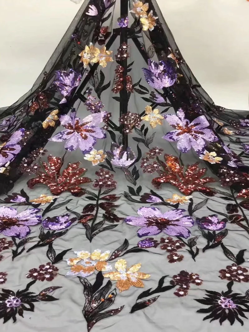 (5 ярдов/шт) Высококачественная африканская кружевная ткань с очень красивыми