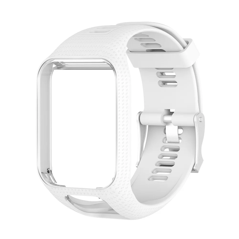 Белый Ремешок на запястье для TomTom 2 3 Runner Spark Music сменный Браслет мягкий браслет для часов силиконовый ремень часы Браслет аксессуар - Цвет: Белый