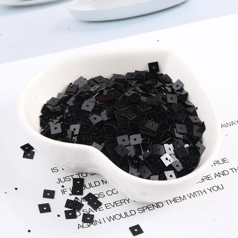 1000 шт./лот 4 мм плоские квадратные пайетки в форме для шитья Свадебное Ремесло ПВХ