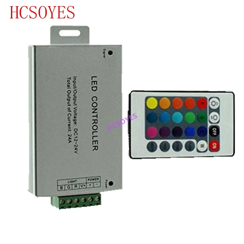 DC12-24V 24key 44key /24A/15A IR RF Remote Wireless RGB Led Controller Aluminum+Plastic 3CH 5A for 5050 3528 Strip | Освещение