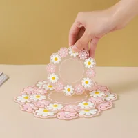 Flower Silicone Insulation Pad PVC Dining Table Mat High Temperature Resistant Anti Scalding Pot Bowl Coffee Cup Teacup Pad