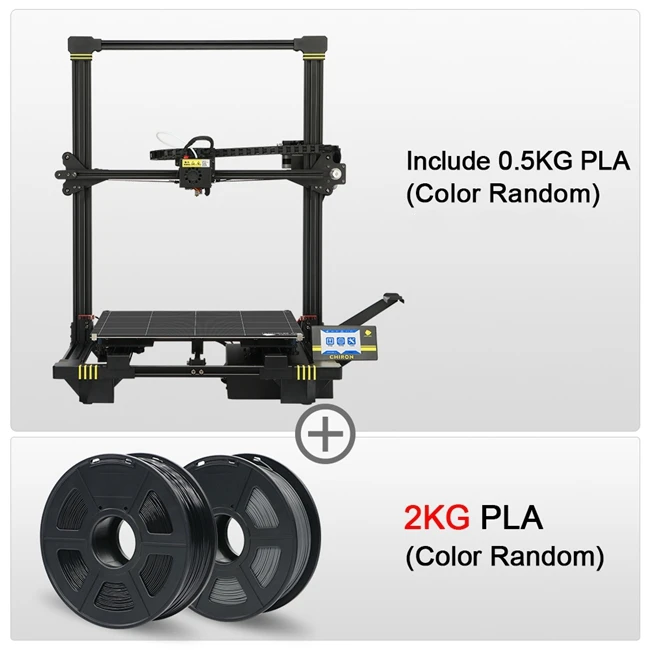 ANYCUBIC Chiron 3D Принтер Плюс Размер TFT автоматический нивелир 3 д Принтер 3D Экструдер Titan двойной Z Axisolor Impressora 3D комплект 3д принтер - Цвет: Chiron  Add 2Kg