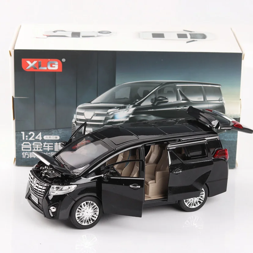 1:24 игрушечный автомобиль отличного качества TOYOTA Alphard с коробкой игрушечный автомобиль литой автомобиль Diecasts& игрушечный транспорт Модель автомобиля игрушки для детей - Цвет: black with box