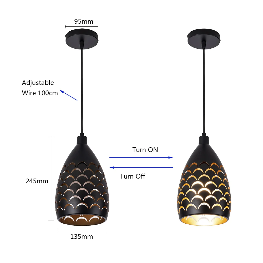 

Iron LED chandeliers etching hollow lampshade hanging light bedroom study restaurant dining room lighting chandelier accessory