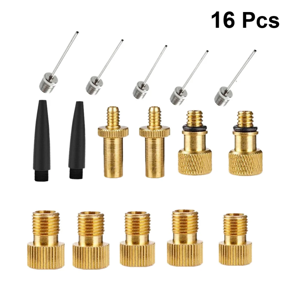 

1 Set/16pcs Inflator Adapter Set Bike Car Inflator Adapter Kit Bike Accessory Bike Gadget Bike Supplies for Bike Outdoor Repairi