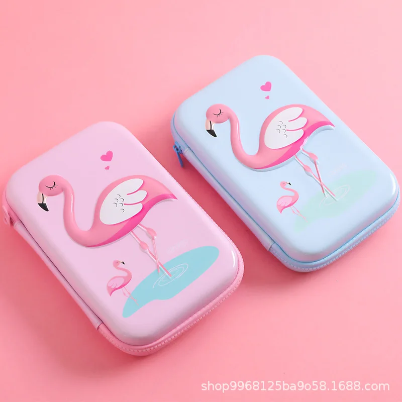 Пенал для девочек и мальчиков милый школьный чехол с единорогом вместительный