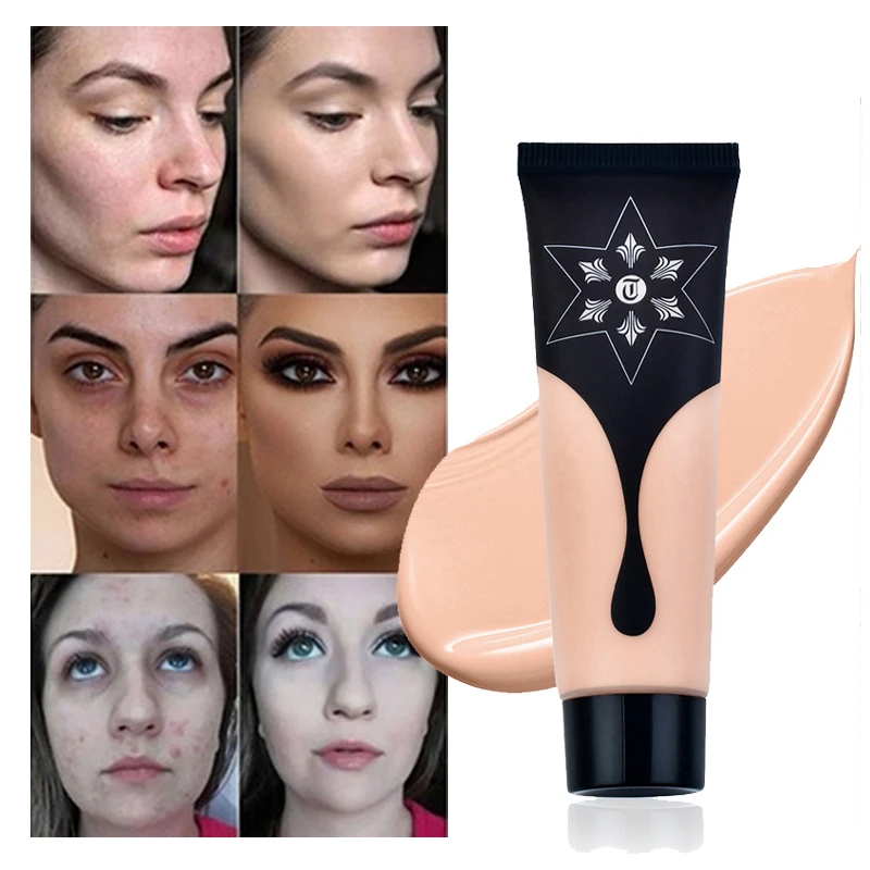 Тональный макияж водостойкий идеальный мягкий матовый стойкий консилер для