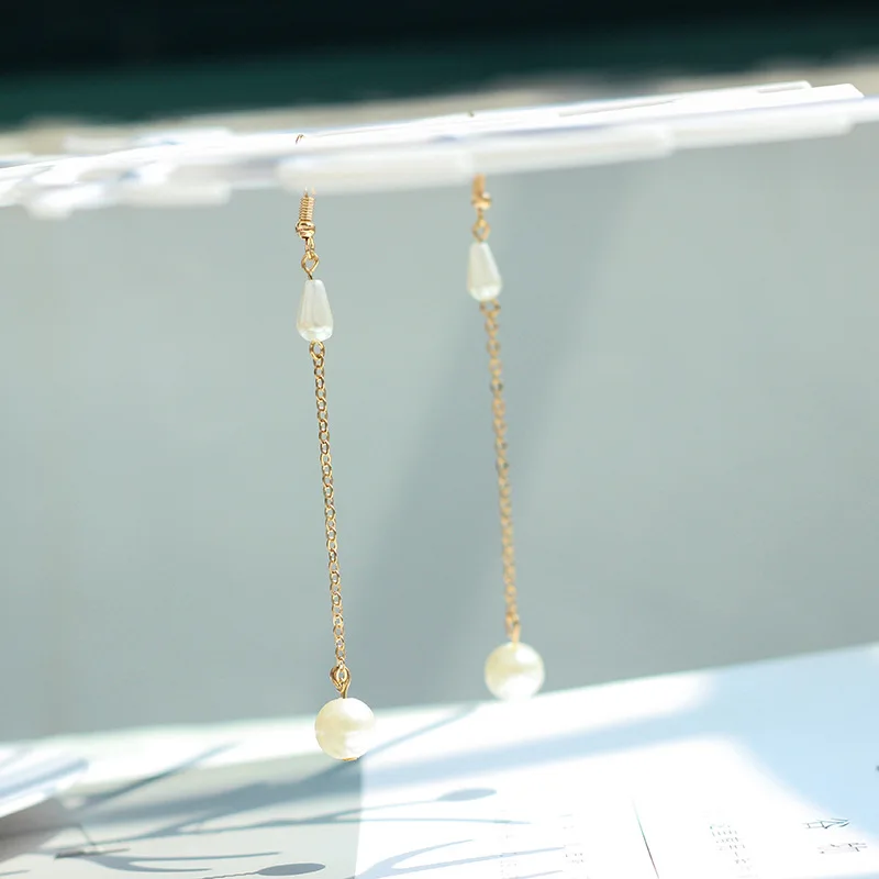 2019 новый тренд моды простой личности дикий дизайн длинные серьги одежда