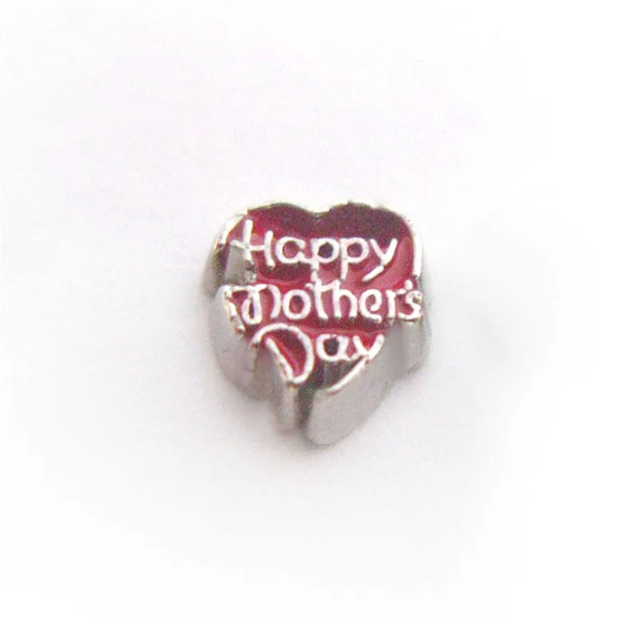 FC1312 Mother day 10 шт./лот несколько вариантов Dream Love Mom hearts плавающий медальон шармы на память для жизни медальон памяти как подарок - Цвет: FC1312 Mother day