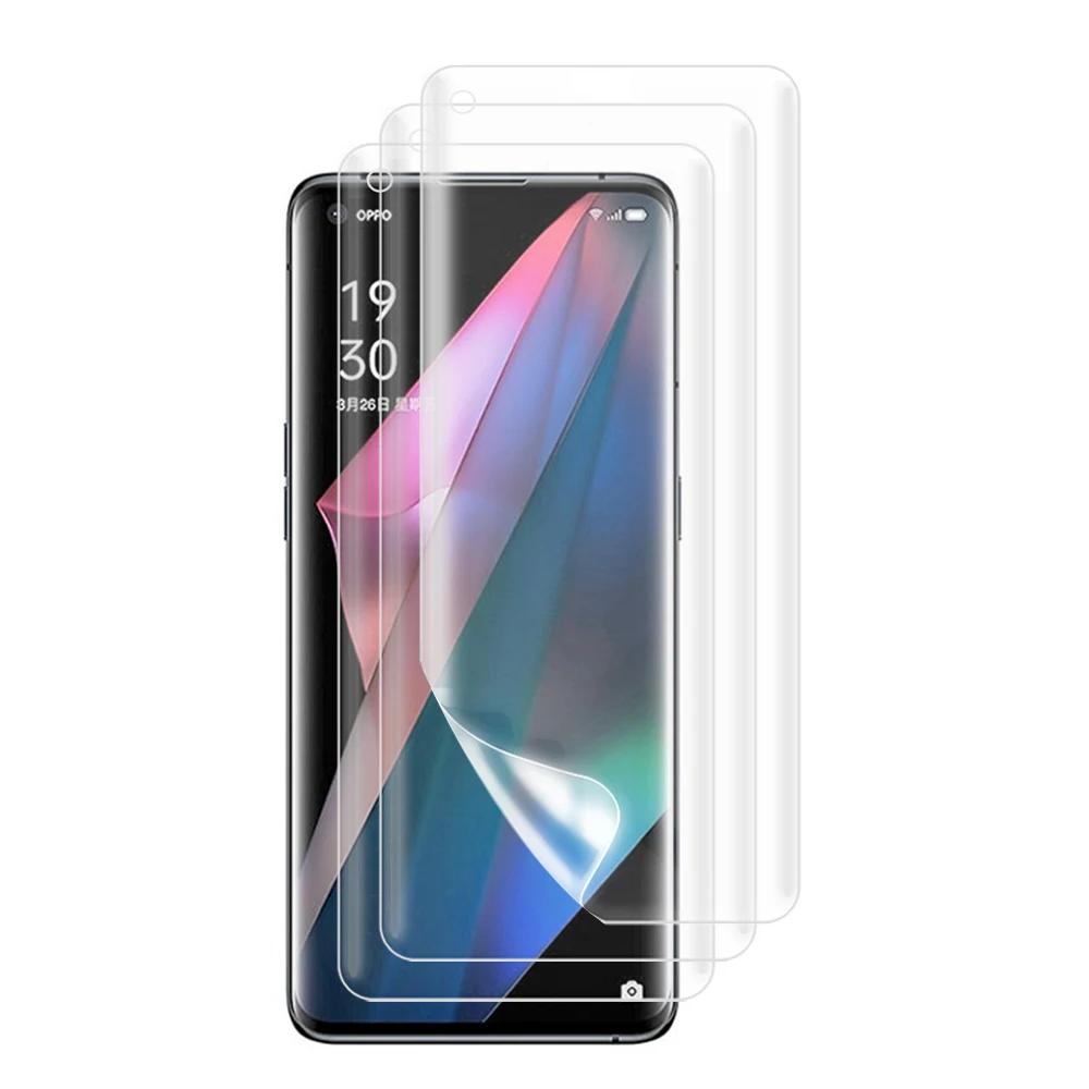 

3pcs For Oppo Find X3 Pro / Find X3 Screen Protector Soft Hydrogel Film 3D Curved Full Coverage
