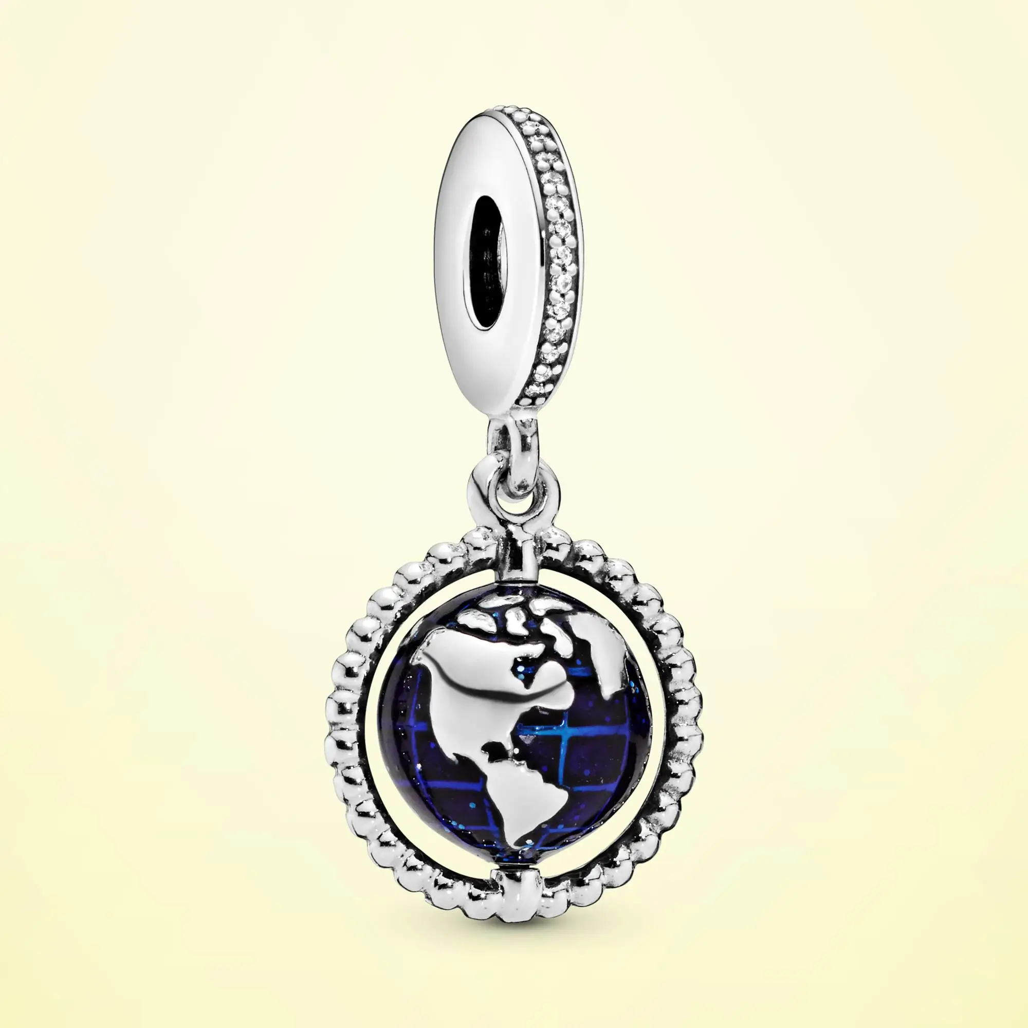 

Hot Sale 925 Sterling Silver Spinning Globe Earth Dangle Charm Beads Fit Original Pandora Bracelet S925 Silver Gift PTC080