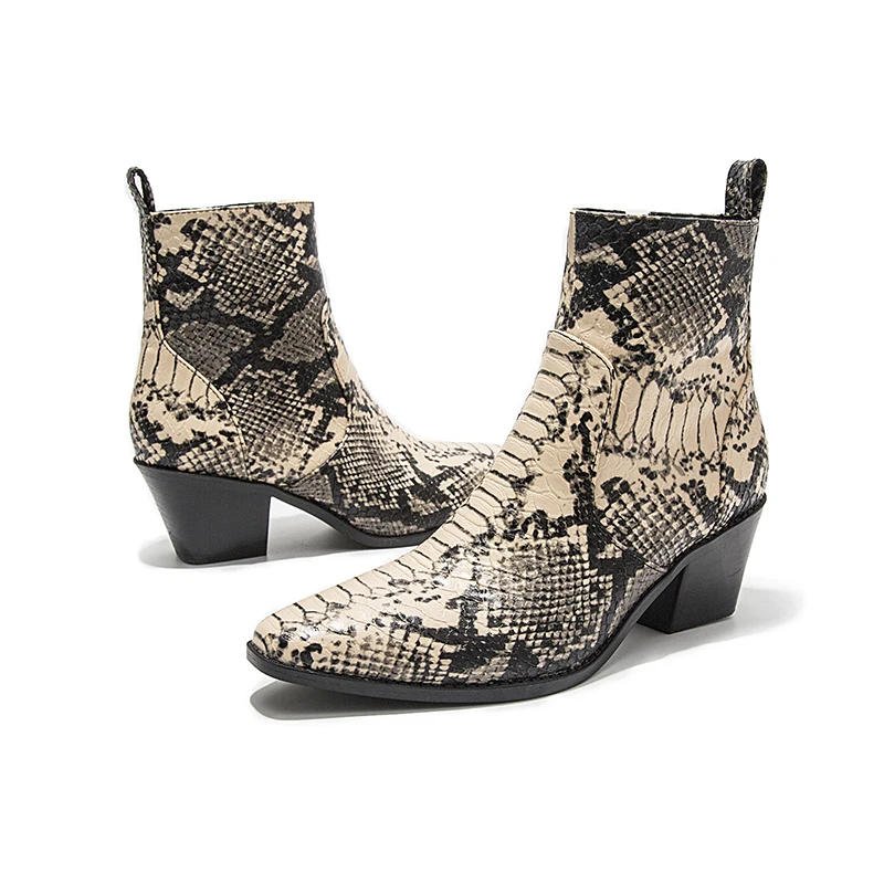 2019 г. Женские ботильоны Осенняя обувь в стиле панк из эластичной кожи на высоком