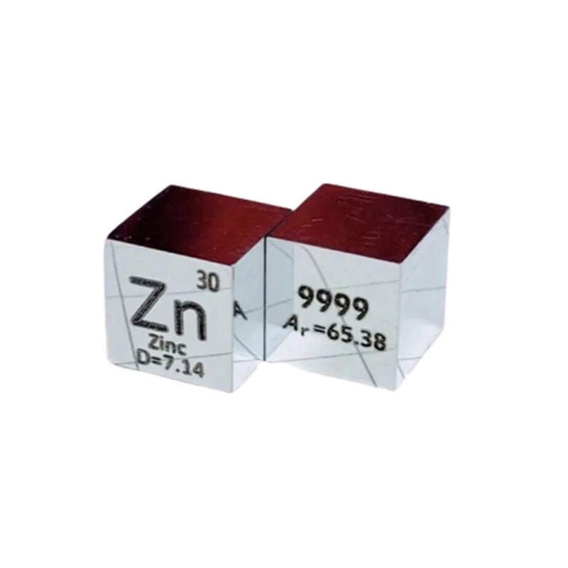 

10mm Zn≥99.99% Zinc Zn Cube Periodic Table Of Elements Cube Hand Made Science Educational DIY Crafts Display
