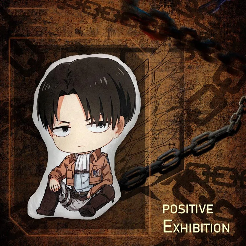 Аниме Атака Титанов Q версия манга периферическая Mikasa Levi Ackerman двухсторонняя