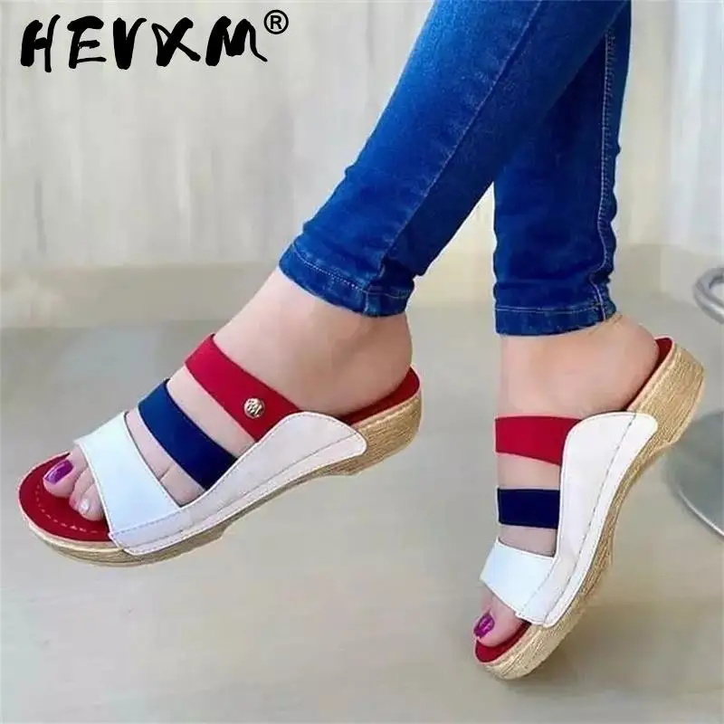 

Новинка 2021, Женский комплект из искусственной замши, удобные классические модные повседневные сандалии и тапочки на плоской подошве