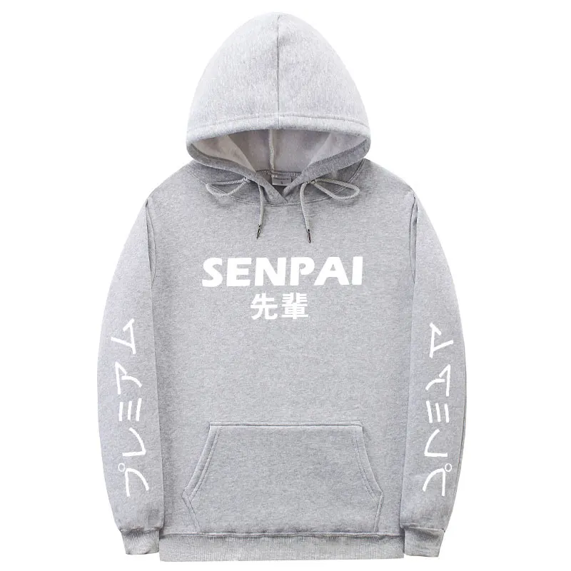 Grey MS431 Модная японская уличная одежда SENPAI, толстовка с капюшоном, несколько цветов, мужские и женские толстовки, пуловер, sudadera hombre - Цвет: Grey MS431