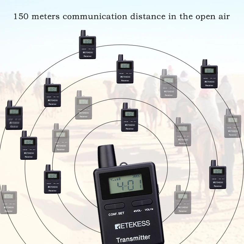 구매 Retekess-TT109 무선 투어 가이드 시스템 2.4GHz 50 채널, 여행, 교회, 번역용, 여행, 박물관, 공장 훈련