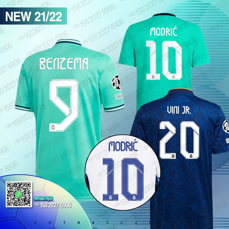 

21-22 Send fast Top Quality shirt 2021 2022 BENZEMA MODRIC HAZARD VALVERDE MARCELO Real MadridES shirt JOVIC new home away third