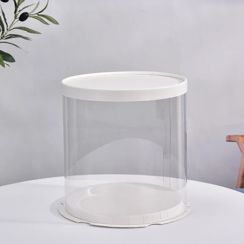 Прозрачная Круглая Подарочная коробка для торта 27 см | Дом и сад