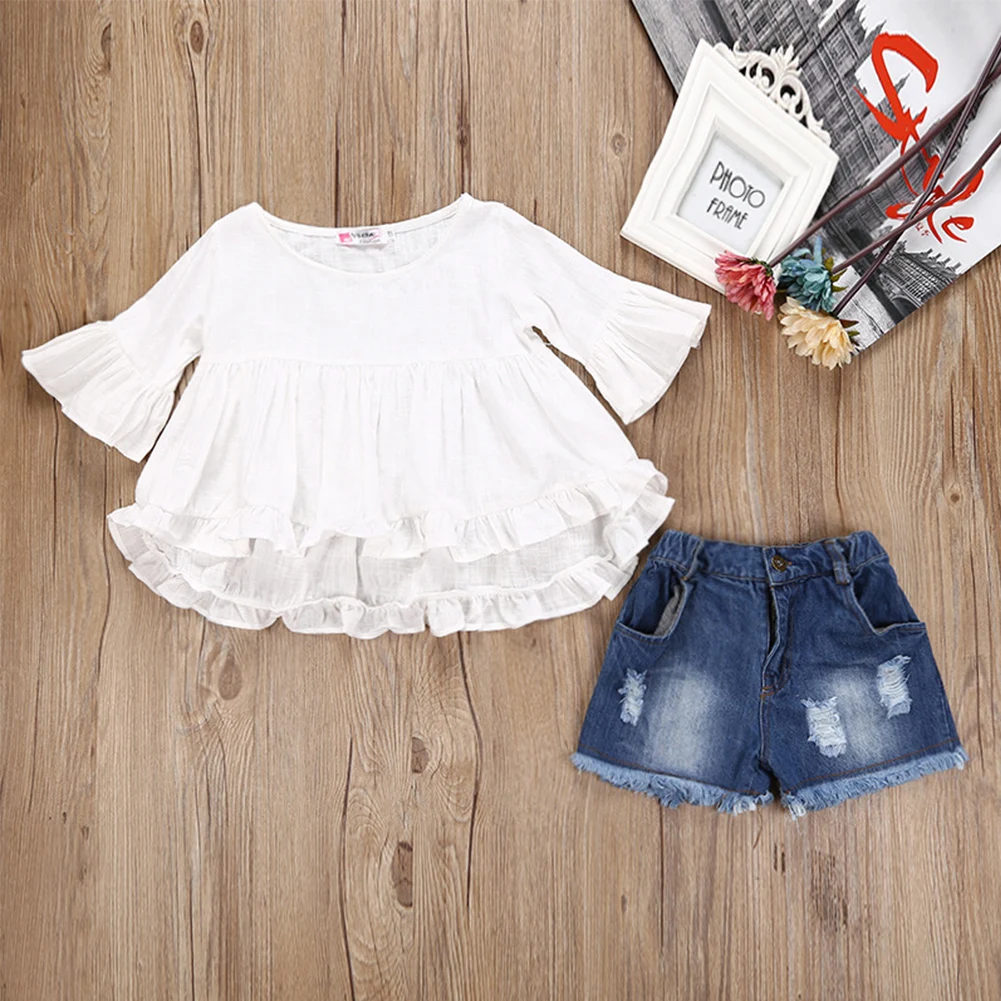 Европейское и женское платье с ласточкиным хвостом + джинсовые шорты комплект из