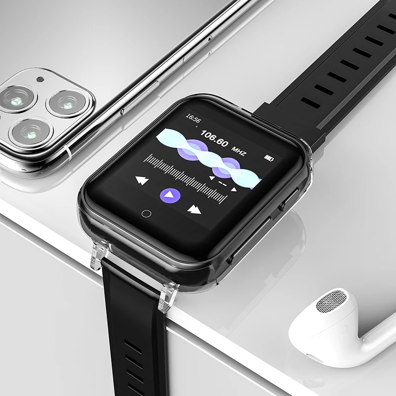 

2021 Bluetooth Watch MP3 Player Touch Screen Built-in Speaker with Pedometer E-book Video Player FM Radio Recording Mp3 Module