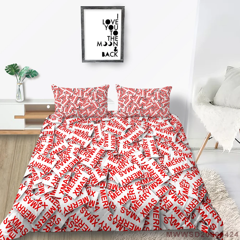 

Children New Year Bedding Sets Polyester Christmas Duvet Cover Sets 2021 Hot