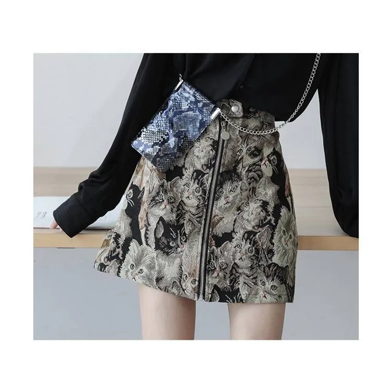 Новинка 2020 Подиумные осенние зимние элегантные винтажные женские юбки с