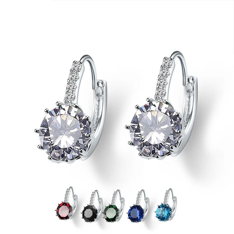 UILZ фирменный дизайн роскошные серьги с фианитом ААА оливковые ветки ювелирные