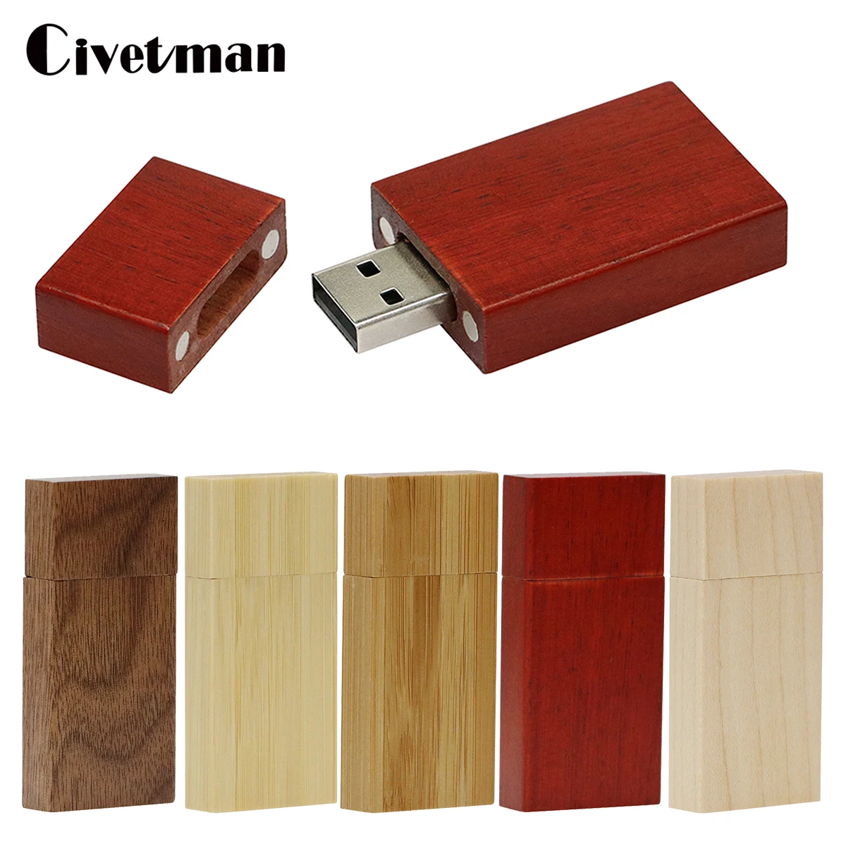 

Rectangle Wooden USB Flash Drive 256G Pendrive 128G Memoria Usb Flash Memory Stick 8GB 16GB 32GB 64GB Real Wood USB2.0 Pen Drive
