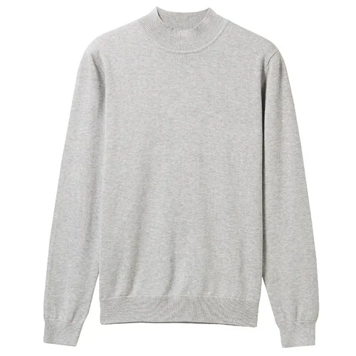 03Grey Giordano женская водолазка с круглым воротом и длинными рукавами, из натурального хлопка - Цвет: 03Grey