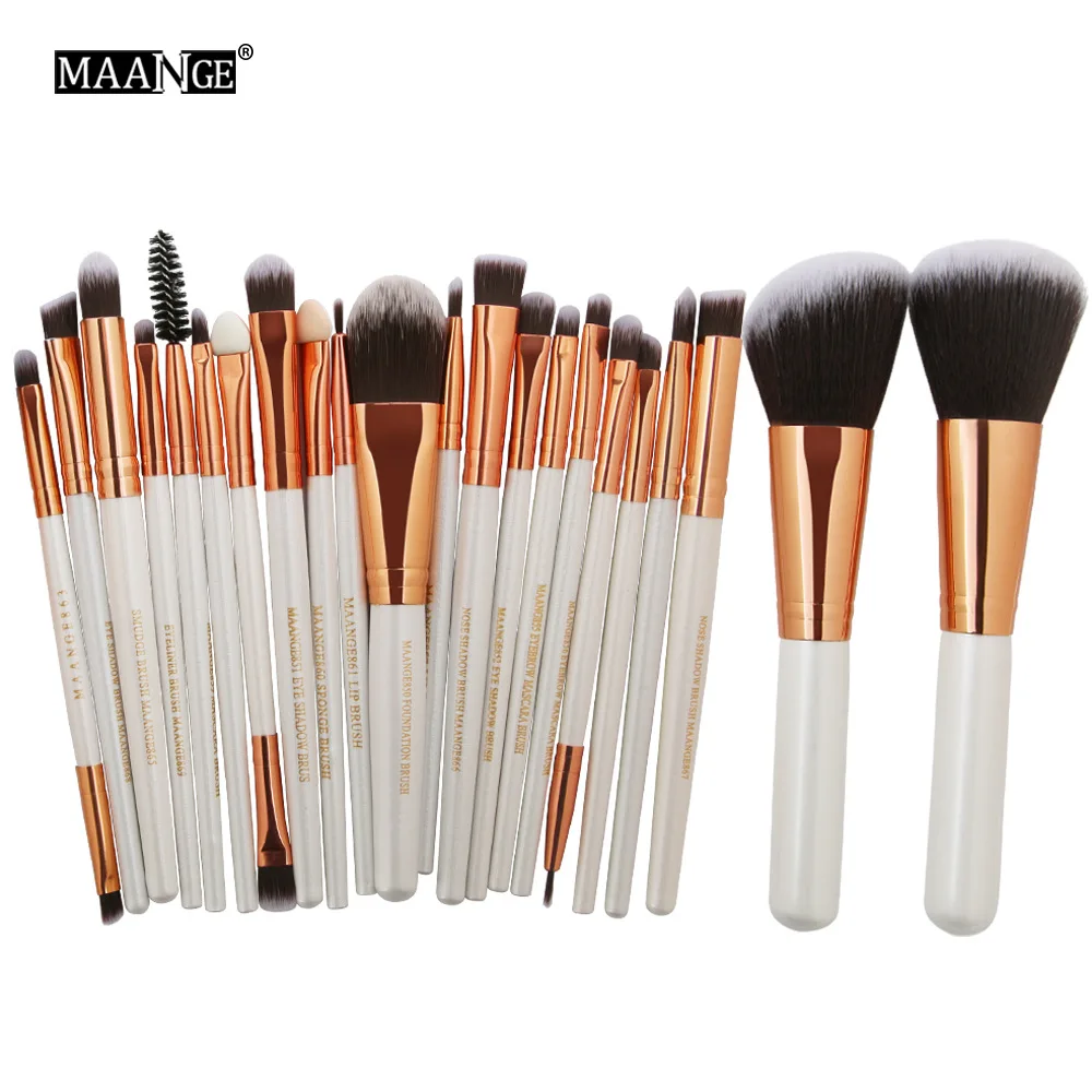 

MAANGE 20/22 Pcs Makeup Brushes Set Cosmetic Foundation Powder Eye Shadow Lip Blending Make Up Brush Tool Kit