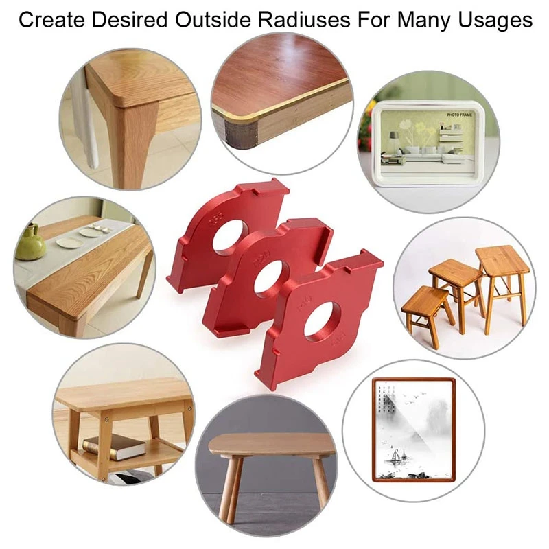 Set of 3 Radius Jig Router Templates Aluminium Alloy Routing Rounded Corners R10 R15 R20 R25 R30 R35 | Инструменты