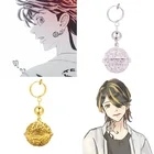 Токийский Мстители Hanemiya Kazutora серьги клипсы для ушей металлический колокольчик реквизит для косплея Подвеска для ушей ювелирные изделия аксессуары