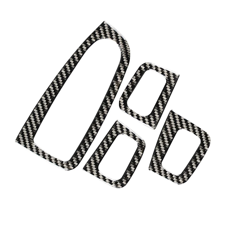 

For Mercedes C Class W205 GLC Accessories Carbon Fiber Car Window Switch Armrest Panel Trim C180 C200 LHD RHD Styling Stickers