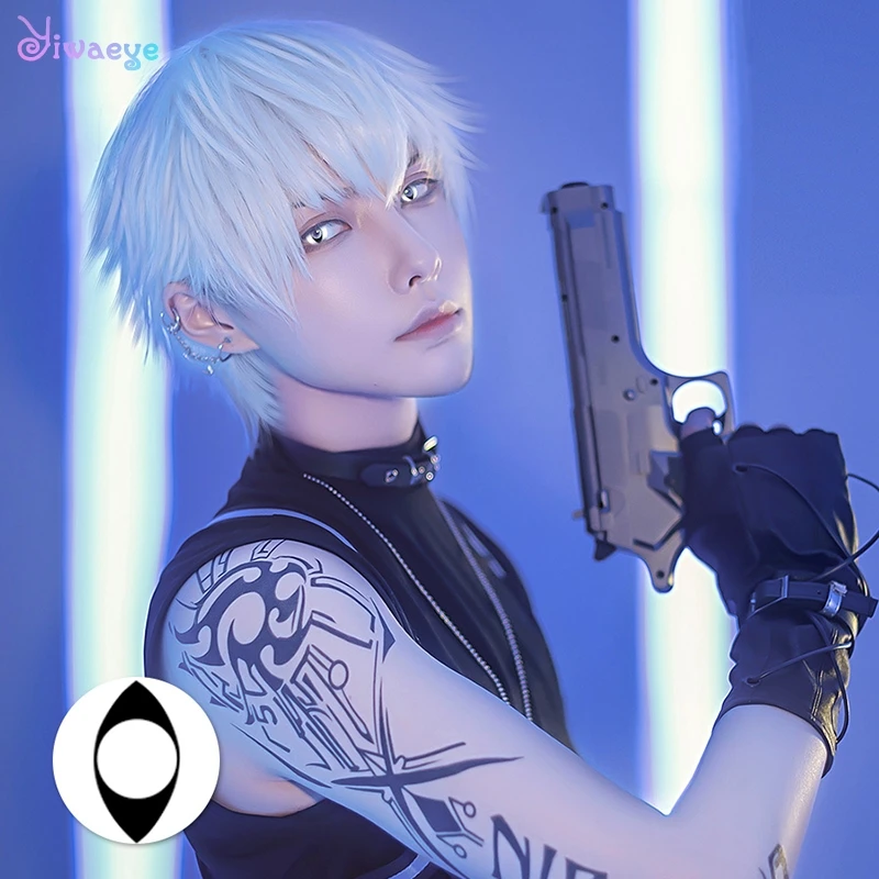 Косплэй контактные линзы на Хэллоуин для глаз фиолетовый Цветной Красота ученик