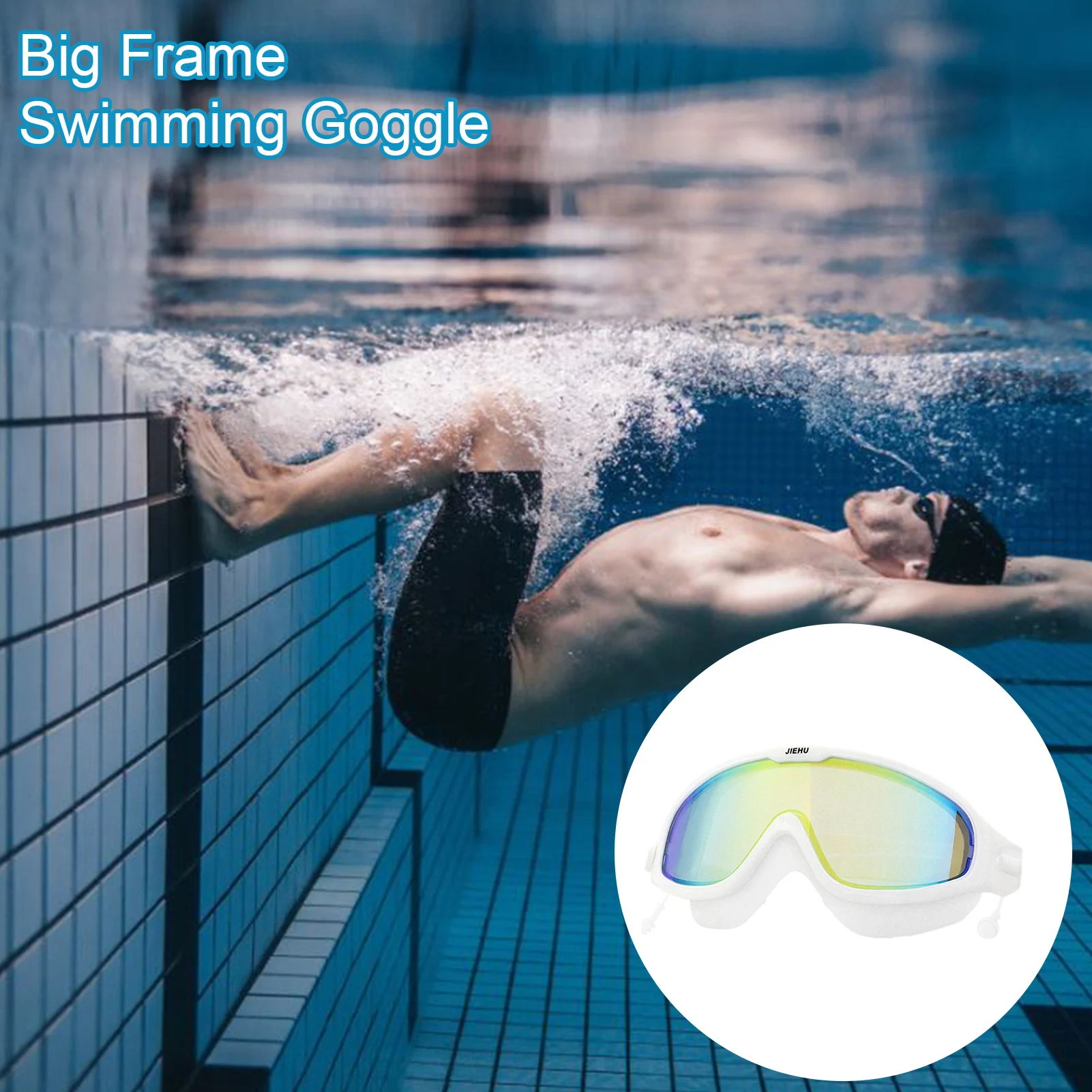 

Swimming Goggles Big Frame Waterproof And Anti-fog HD New Glasses Equipment Men And Women Goggles Myopia Swimming Goggles