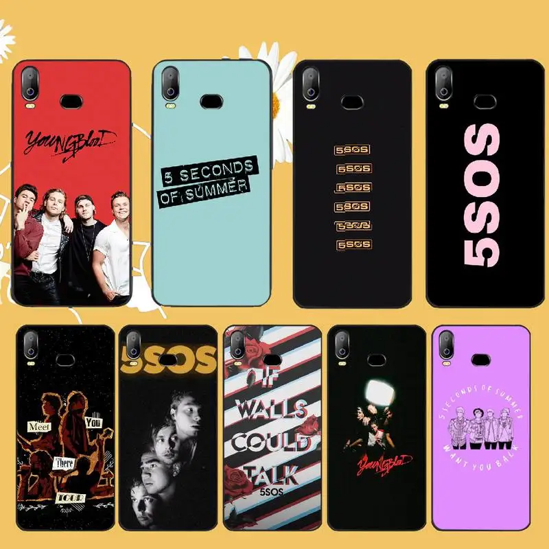 PENGHUWAN 5SOS 5 секунд лета ТПУ черный чехол для телефона Корпус Samsung A10 A20 A30 A40 A50 A70 A71 A51 A6