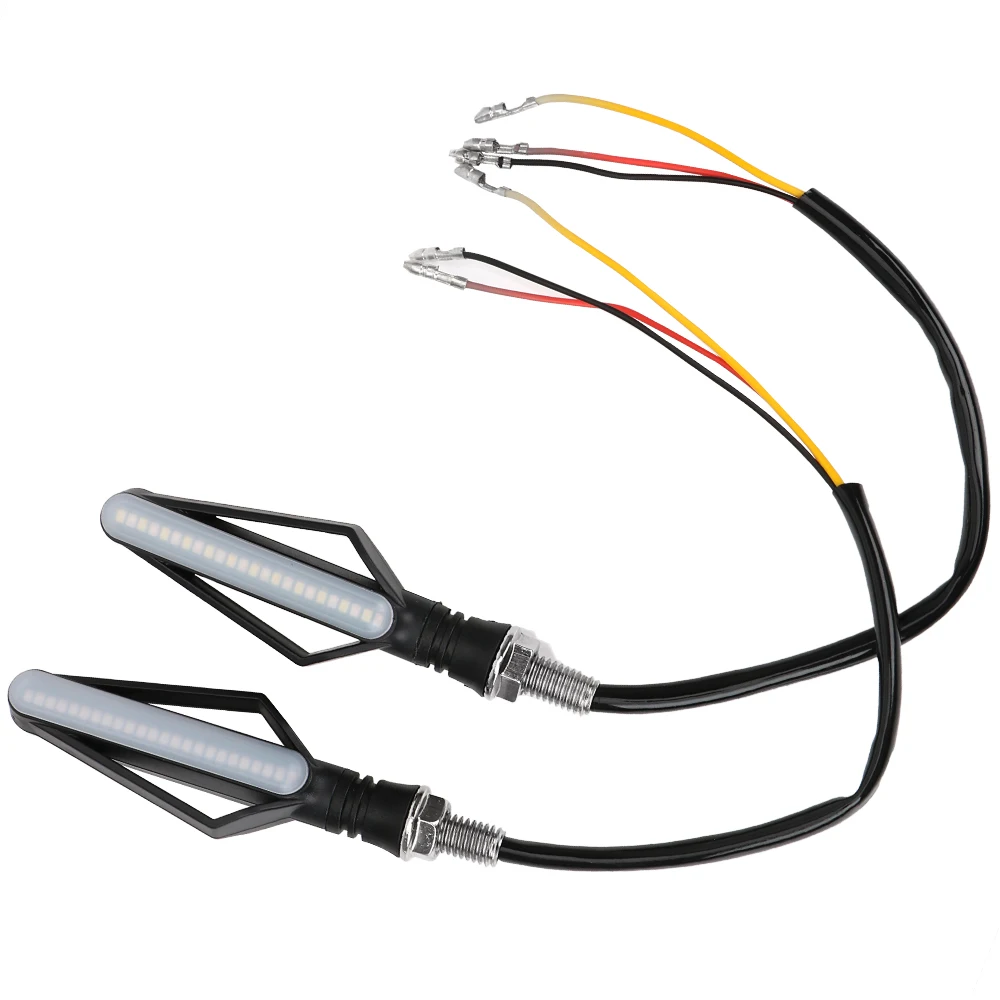 

Motorcycle Turn Signal Lights Fog Light 24 LED Motorbike Indicator Blinker Moto Tail Brake Lights 1 Piece Signal Lamp