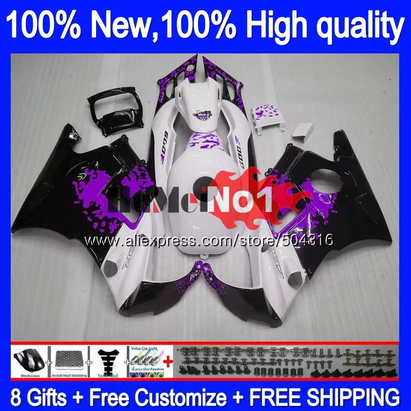 

Корпус + бак для HONDA CBR600 F2 FS 1991 1992 1993 1994 1MC.198, Фиолетовый Топ CBR 600F2 600 F2 CBR600FS CBR600F2 91 92 93 94, обтекатель