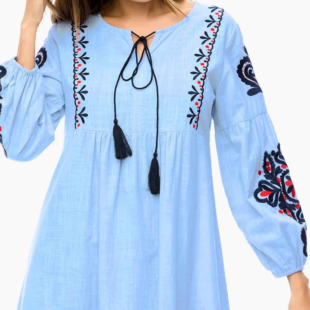 BNSQ женские мусульманские Длинные платья плюс размер халат вышивка abaya открытый Дубай Парер Рамадан Повседневный кафтан длинное платье