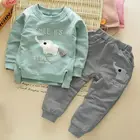 Новинка 2019, весенне-осенний костюм для малышей с длинным рукавом, Детские хлопковые комплекты с животными, маленьким слоном для пожилых мальчиков, детская одежда