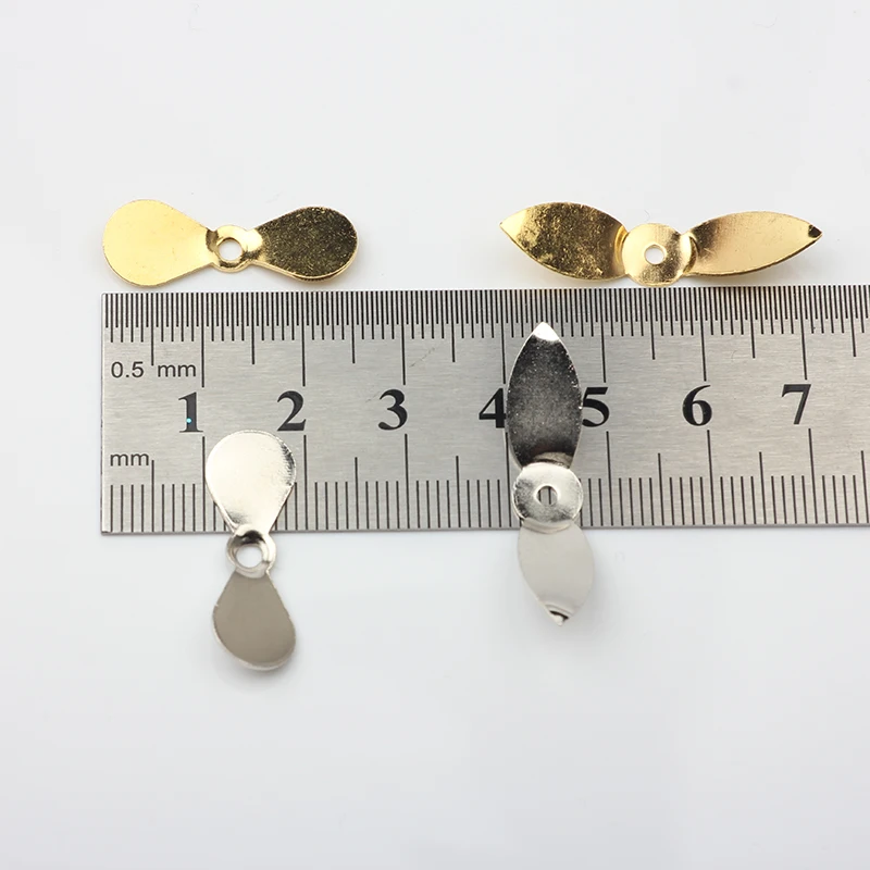 Rompin 10 шт. маленькая лопасть пропеллера из нержавеющей стали для ловли нахлыстом