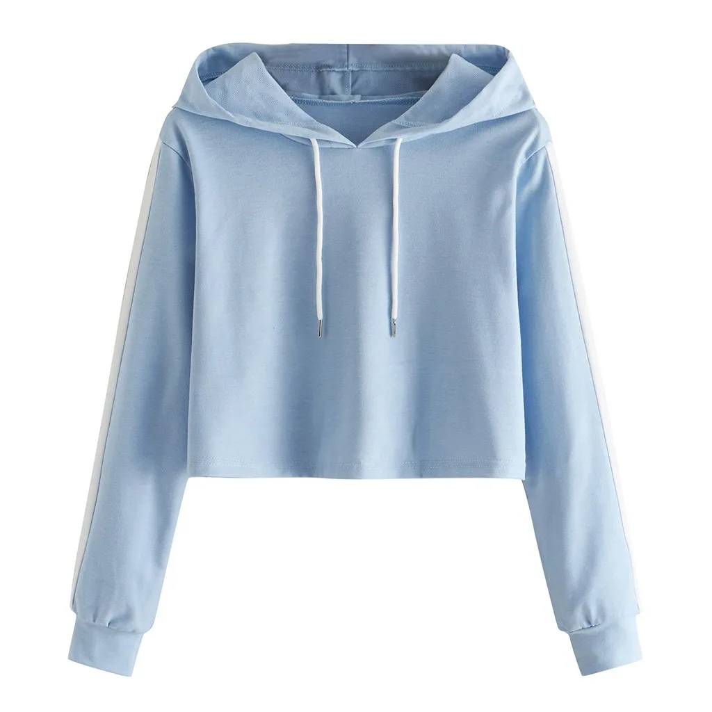 Однотонные осенние толстовки для девочек спортивная одежда пуловер Свободный